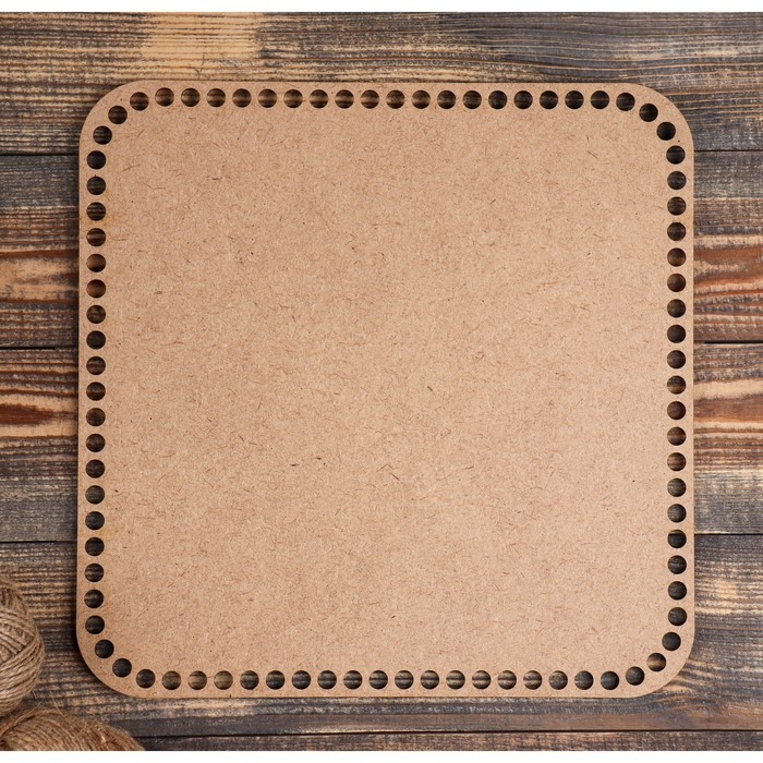 Заготовка для вязания "Квадрат скруглённый", донышко хдф, 30&times;30 см, d=10мм