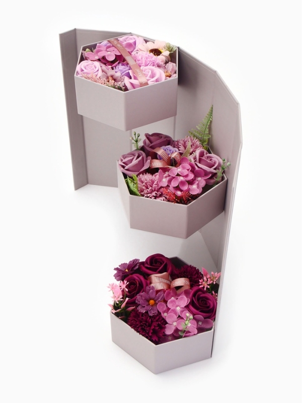 Трехуровневания мыльная композиция фиолетовая