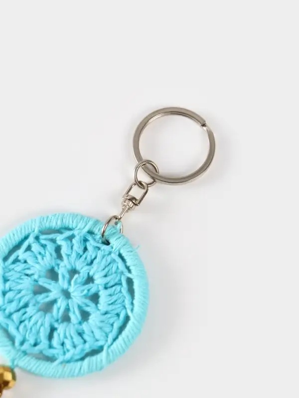 Брелок "Ловец снов" 19 см, цв. бирюзовый