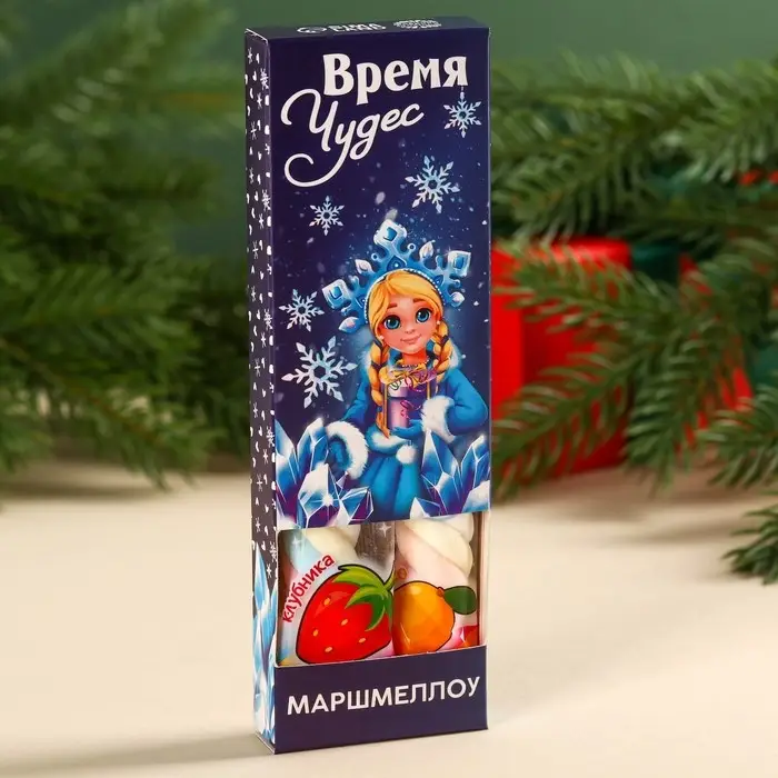 Маршмеллоу-стик &laquo;Время чудес&raquo;, вкус: клубника и манго, 10 г ( 2 шт. х 5 г).