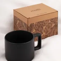 Чашка Jumbo в коробке матовая, черная