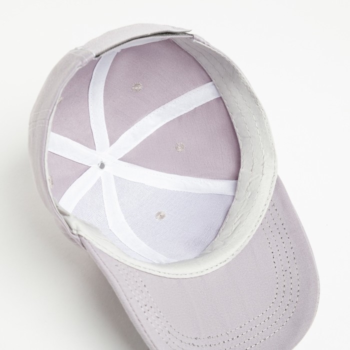 Кепка однотонная MINAKU, цвет светло-серый, размер 54-56 Кепка однотонная MINAKU, цвет светло-серый, размер 54-56