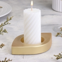 Подсвечник "Глаз. Мрамор" из гипса, 14,5х9,5х2см,золото Подсвечник "Глаз. Мрамор" из гипса, 14,5х9,5х2см,золото