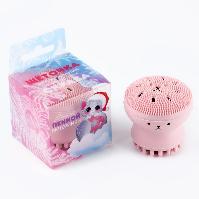 Щёточка  для умывания &laquo;Новогодняя коллекция: Будь красоткой&raquo;, 5,5 х 5,5 см