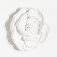 Декор настенный "Мак", 13.5 x 15 см, белый