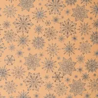 Бумага упаковочная крафтовая &laquo;Снежинки&raquo;, 50 х 70 см