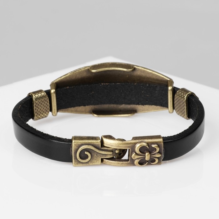 Браслет унисекс &laquo;Атлант&raquo; скорпион, цвет чёрный с чернёным золотом, 22 см