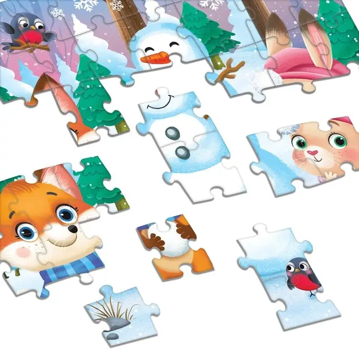 Пазл детский &laquo;Зимние забавы&raquo;, 54 элемента