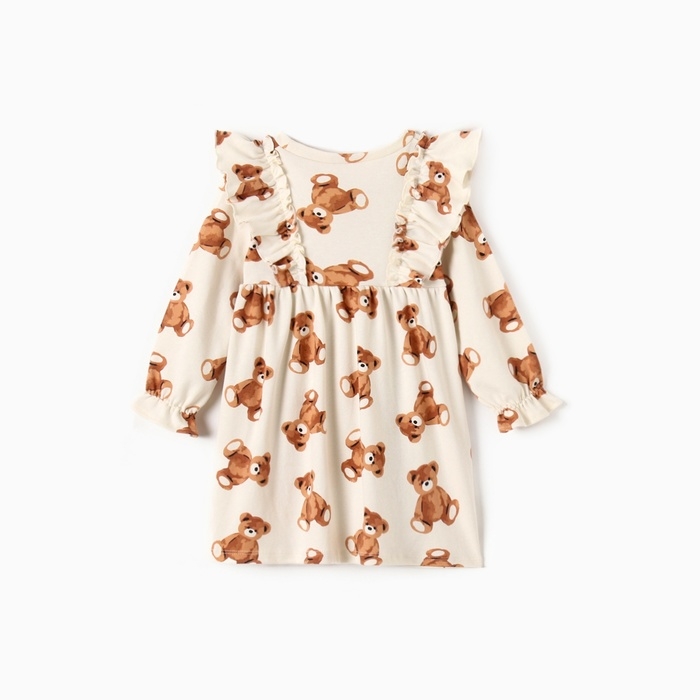 Платье детское с рюшами KAFTAN Платье детское с рюшами KAFTAN "Мишки" р.28 (86-92)