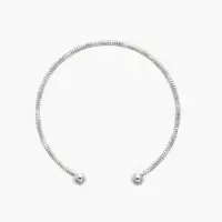 Набор 2 предмета: чокер, браслет &laquo;Обруч&raquo; сердце, цвет серебро