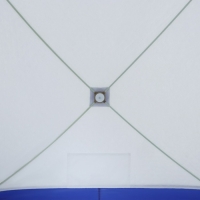 Палатка зимняя куб "СЛЕДОПЫТ", 3-х местная, 3 слоя, цвет бело-синий