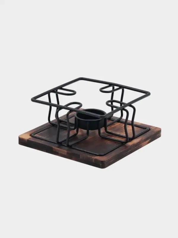 Подставка под чайник для подогрева "Эко", квадрат, 15х15х7,5 см