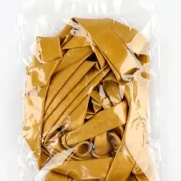 Воздушные шары для моделирования 125 см, d=7.5 см, 10 шт., золотые