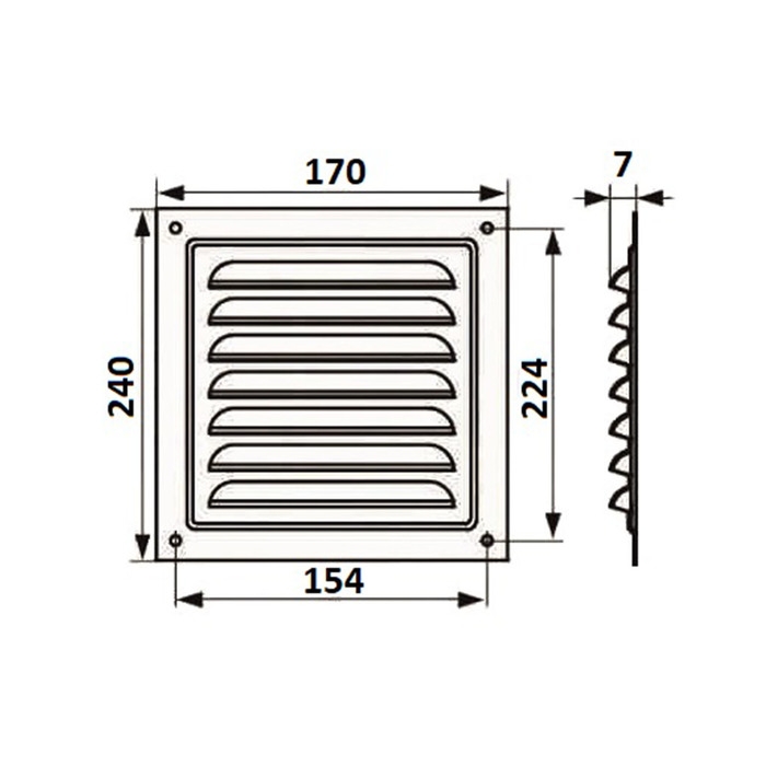 Решетка вентиляционная ZEIN Люкс РМ1724КР, 170 х 240 мм, с сеткой, металлическая, коричневая Решетка вентиляционная ZEIN Люкс РМ1724КР, 170 х 240 мм, с сеткой, металлическая, коричневая