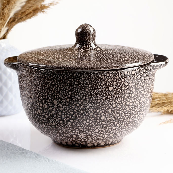 Пельменница &laquo;Борисовская&raquo;, 2 л, 19&times;12 см, мрамор, коричневая