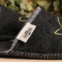 Тапочки для бани Добропаровъ &laquo;Кошечка&raquo; женские, шерсть, полиэфир, серые 26 см стелька