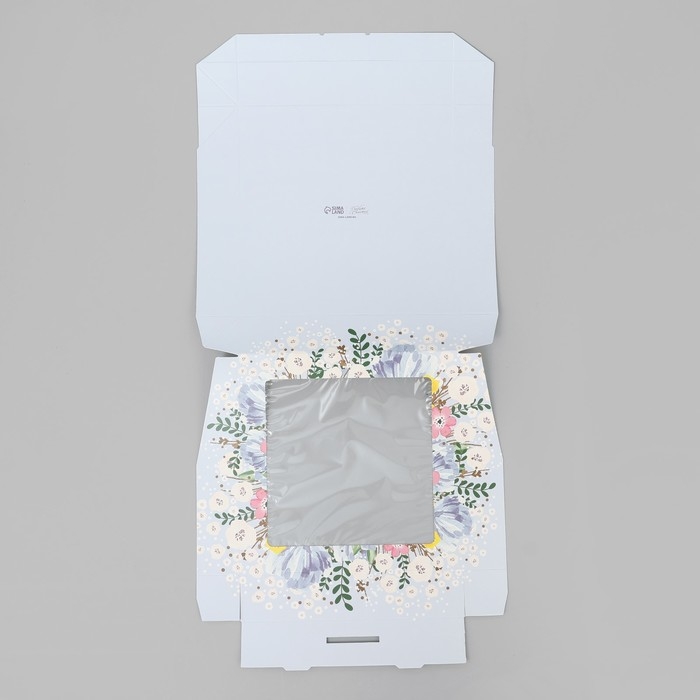 Кондитерская упаковка, коробка с ламинацией &laquo;Расцветай&raquo;, 20 х 20 х 4 см