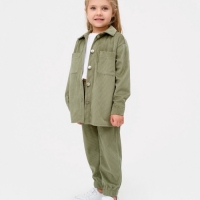 Костюм для девочки KAFTAN "Velvet", размер 32 (110-116), цвет зелёный