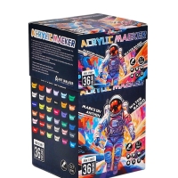Набор маркеров акриловых 36 цветов, конусный наконечник 0,7мм