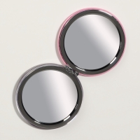 Зеркало складное &laquo;Цветы&raquo;, d = 7,2 см, с увеличением, цвет сиреневый/фиолетовый