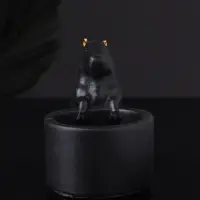 Подсвечник "Капибара" 6х9 см, чёрный