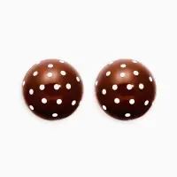 Серьги "Бусина" d=2см, в крапинку, цвет коричневый