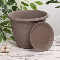 Горшок для цветов с поддоном &laquo;Рябина&raquo;, 5 л, МИКС