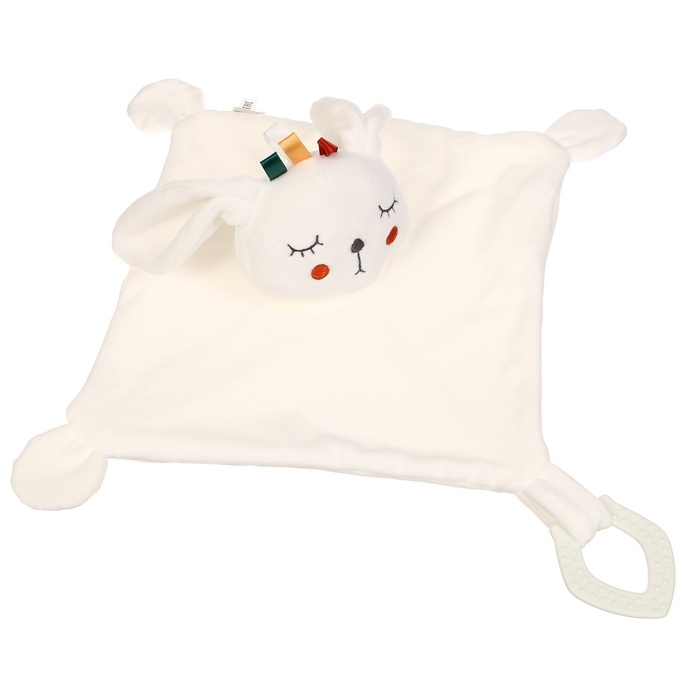 Комфортер - игрушка &laquo;Зайка Бонни&raquo;, погремушка, прорезыватель, цвет белый, Крошка Я