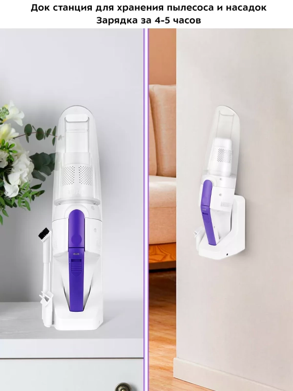 Ручной пылесос для дома беспроводной КТ-5198 - 75 Вт