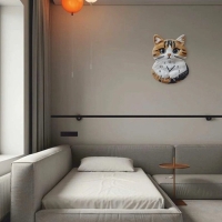 Часы настенные "Tommy", котенок, интерьерные, детские, плавный ход, d-33,5 см