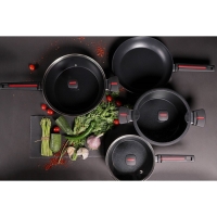 Ковш Magistro Flame, 2,3 л, d=20 см, h=8,8 см, с крышкой, антипригарное покрытие, индукция