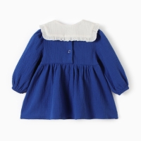 Платье с воротничком Крошка Я Муслин, 68-74, синий Платье с воротничком Крошка Я Муслин, 68-74, синий