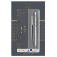 Набор Parker Jotter Core KB61 Stainless Steel CT, ручка шариковая, корпус из нержавеющей стали + карандаш механический 0.5 мм Набор Parker Jotter Core KB61 Stainless Steel CT, ручка шариковая, корпус из нержавеющей стали + карандаш механический 0.5 мм