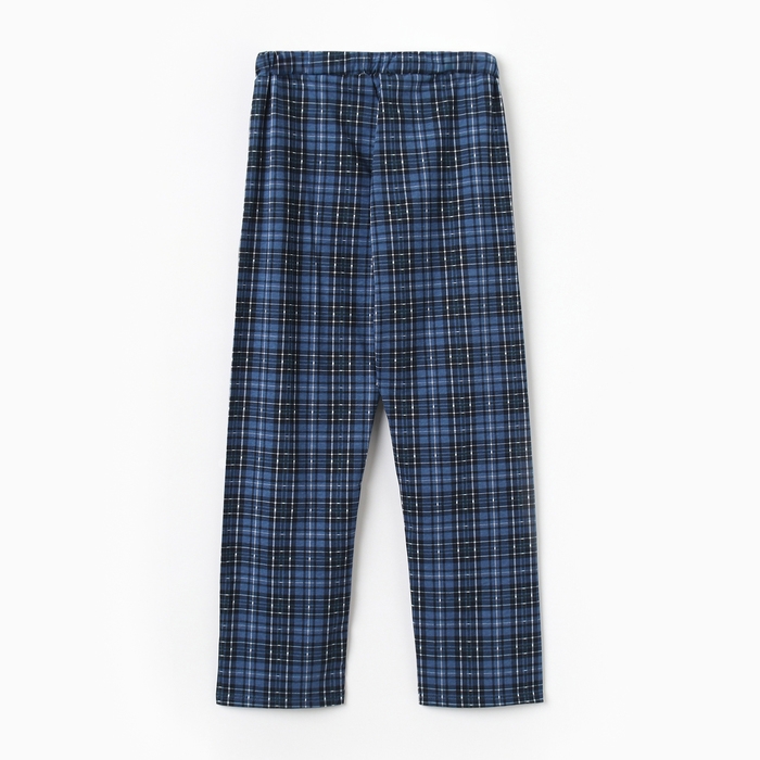 Брюки пижамные мужские, цвет синий, размер 54