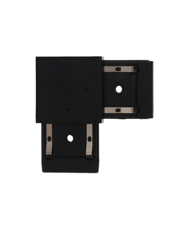 Коннектор угловой для шинопровода горизонтальный, серия "Flat", черный