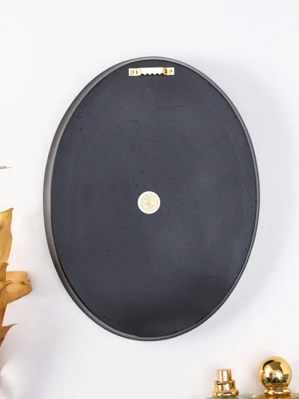 Панно интерьерное полистоун "Геральдическая лилия" чёрный с золотом 20х2,5х26,2 см