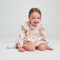 Платье детское KAFTAN "Dream" р.34 (122-128), бежевый Платье детское KAFTAN "Dream" р.34 (122-128), бежевый