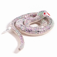 Мягкая игрушка «Змея», 80 см, цвет серебро Мягкая игрушка «Змея», 80 см, цвет серебро