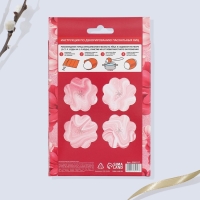 Набор для украшения кулича &laquo;Цветочный&raquo; на пасху, 18,5 х 16 х 1 см.