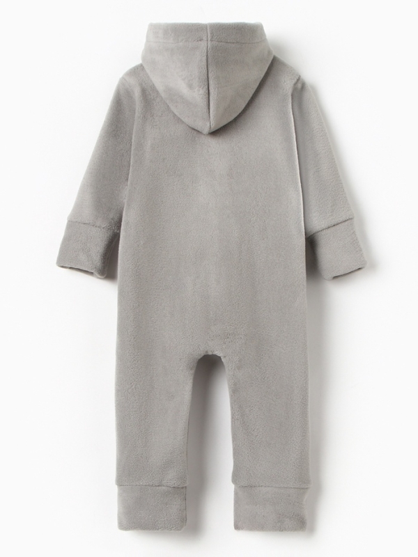 Комбинезон флисовый детский MINAKU: Fleece Soft, цвет серый, рост 128 см