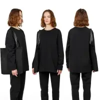 Шопер B5, черный с черными ручками