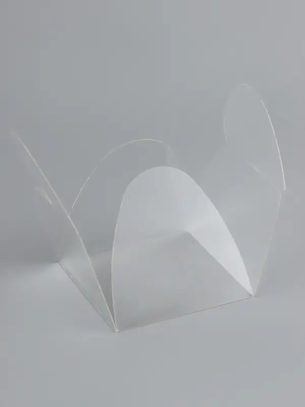 Складная прозрачная коробка из PVC, для упаковки подарков, 6.6&times;6.6&times;3 см