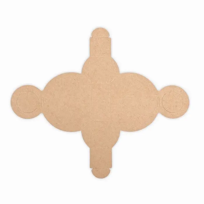 Коробка складная, с бантом и ручкой, крафт, 6&times;8&times;3 см