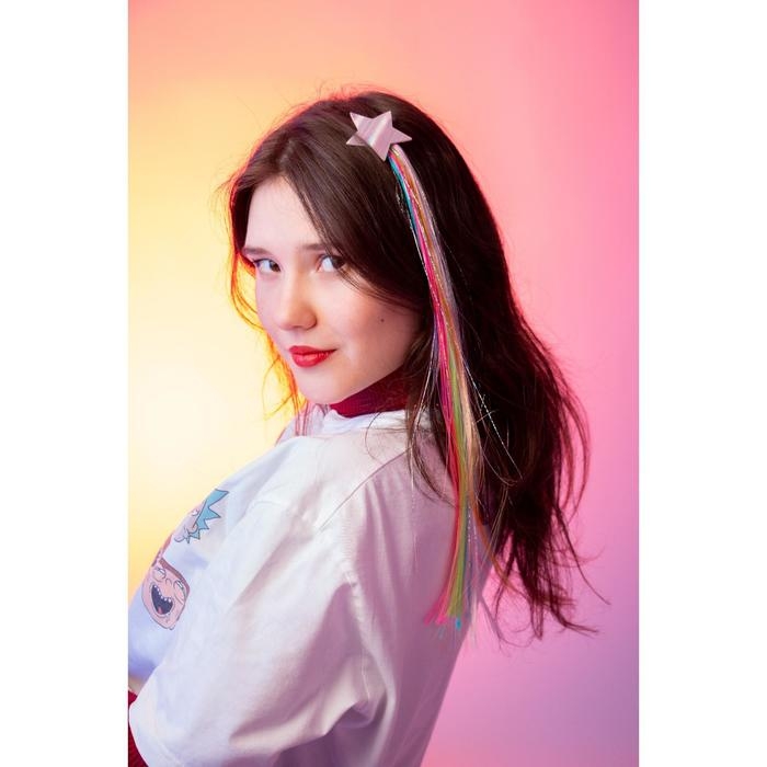 Заколки для волос , цветная прядь &laquo;Вжух, и я красотка&raquo;