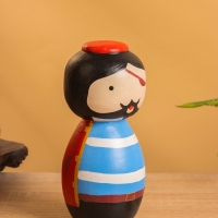 Деревянная кукла кокеши "Пират" 7х7,5х15 см