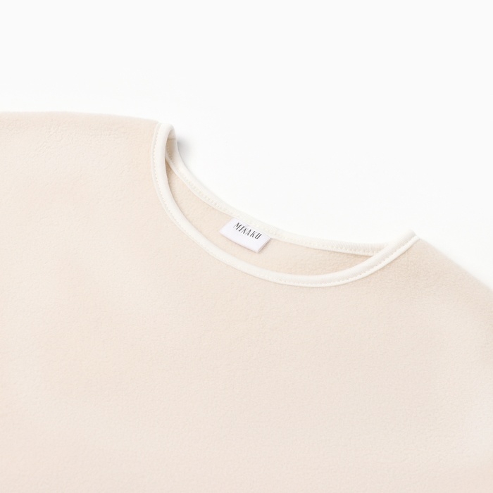 Свитшот флисовый детский MINAKU: Fleece Soft, цвет бежевый, рост 116 см