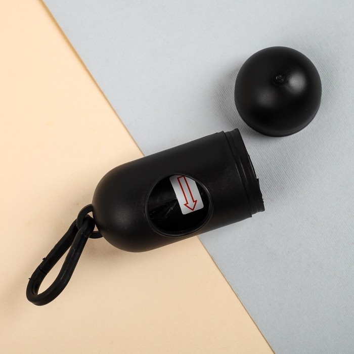 Контейнер с пакетами для уборки за собаками &laquo;Пёсик&raquo; (рулон 15 шт)