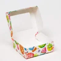 Коробка складная "Пончики", 10 х 8 х 3,5 см