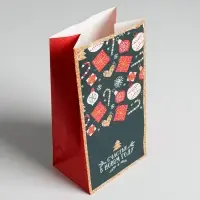 Пакет без ручек &laquo;Счастья в Новом Году&raquo;, 10 х 19.3 х 7 см