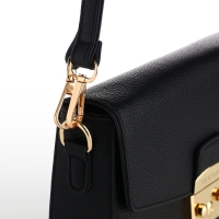 Сумка женская на клапане, TEXTURA, маленький размер, цвет чёрный Сумка женская на клапане, TEXTURA, маленький размер, цвет чёрный